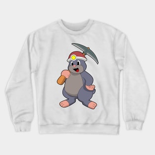 Mole with Pickaxe Crewneck Sweatshirt